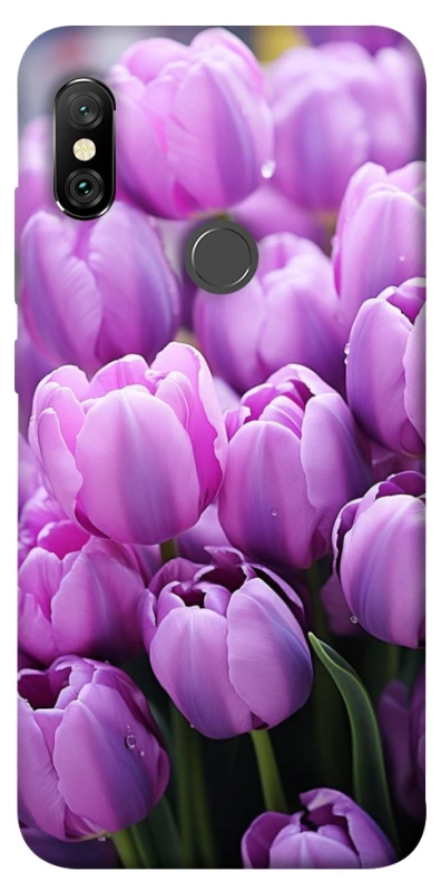Чехол на Xiaomi Redmi Note 6 Pro Фиолетовые тюльпаны фото 1 из 1