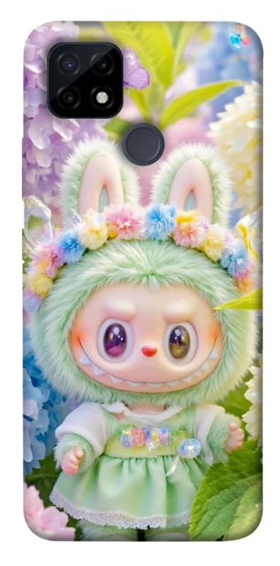Чохол на Realme C12 Labubu & Flowers ver.2 фото 1 з 1