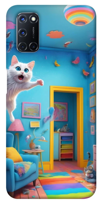 Чохол на Oppo A52 / A72 / A92 crazy cat фото 1 з 1