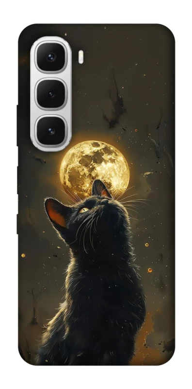 Чохол на Infinix Hot 60i Кіт під місяцем v2 фото 1 з 1