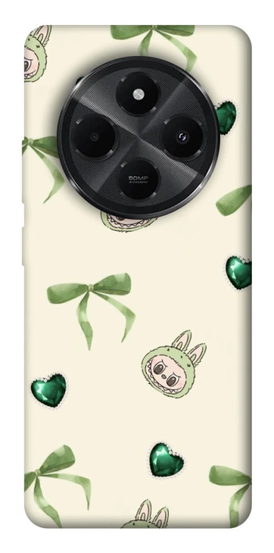 Чохол на Xiaomi Redmi A3 Pro Labubu Green Heart фото 1 з 1