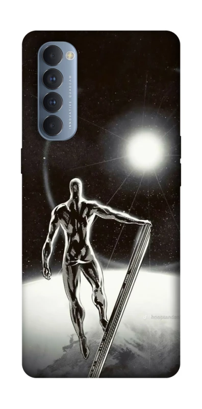 Чохол на Oppo Reno 4 Pro Срібний серфер фото 1 з 1