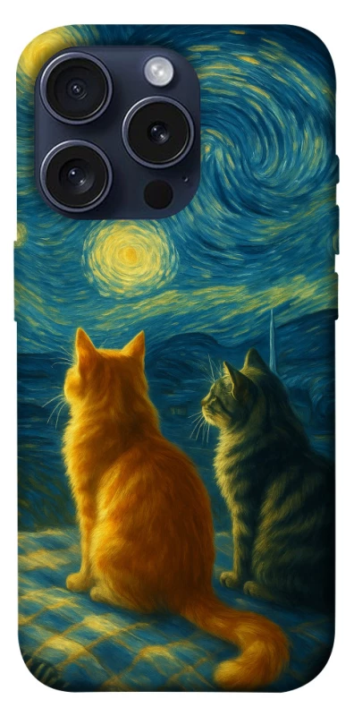 Чохол на Apple iPhone 15 Pro (6.1") Cats under the stars фото 1 з 1