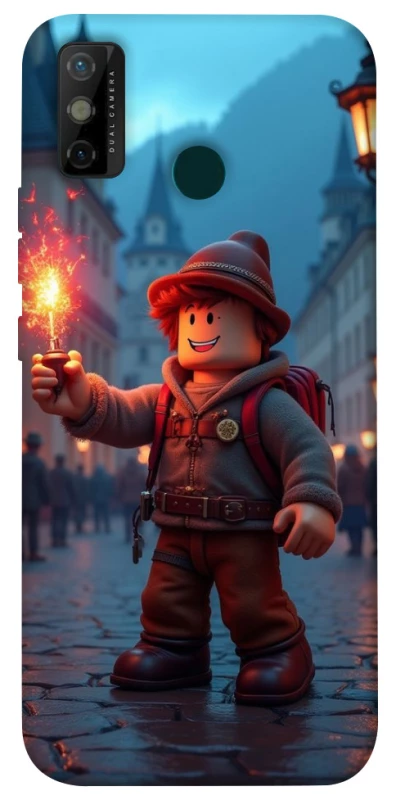 Чохол на TECNO Spark 6 Go Roblox Fire Logo Blue Flames фото 1 з 1