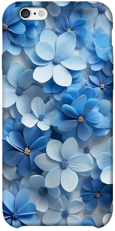 Чехол на Apple iPhone 6/6s plus (5.5") Синие цветы фото 1 из 1