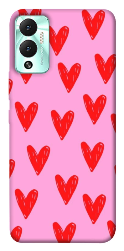 Чохол на Infinix Hot 12 Play Red hearts 2 фото 1 з 1