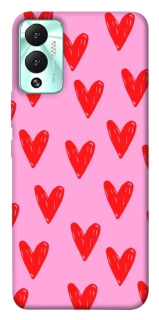 Чехол на Infinix Hot 12 Play Red hearts 2 фото 1 из 1