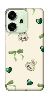 Чехол на Oppo Reno 14 Labubu Green Heart фото 1 из 1