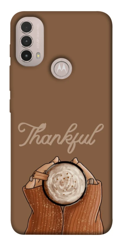 Чохол на Motorola Moto E40 Thankful coffee фото 1 з 1