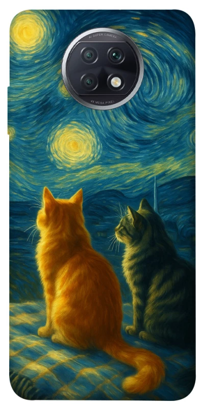 Чохол на Xiaomi Redmi Note 9 5G / Note 9T Cats under the stars фото 1 з 1