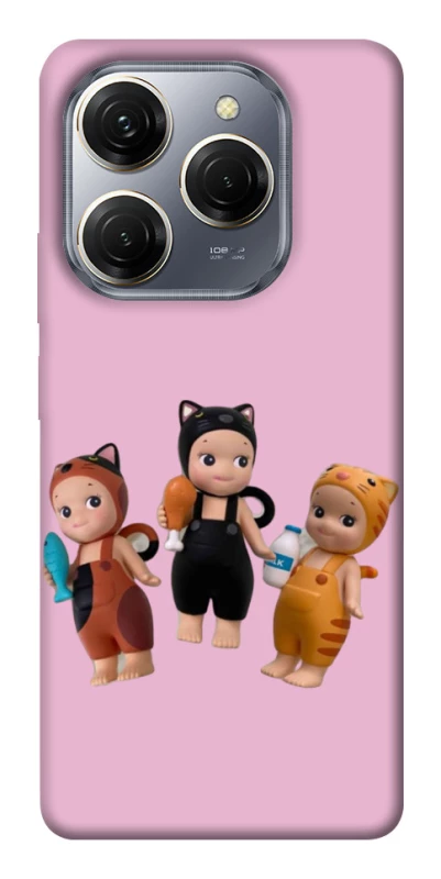 Чохол на TECNO Spark 20 Pro Cat Cafe Trio фото 1 з 1