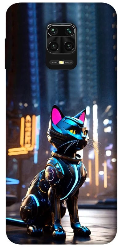 Чехол на Xiaomi Redmi Note 9s / Note 9 Pro / Note 9 Pro Max Cyber cat фото 1 из 1