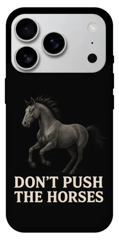 Чехол на Apple iPhone 18 Pro Max Don't push the horses фото 1 из 1