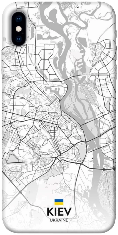 Чохол на Apple iPhone X (5.8") Kiev white map фото 1 з 1