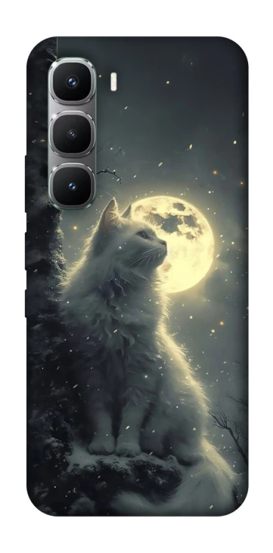 Чохол на Infinix Hot 60 Pro Кіт під місяцем фото 1 з 1