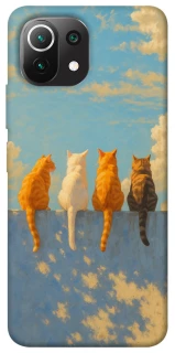 Чехол на Xiaomi Mi 11 Lite cats on wall фото 1 из 1