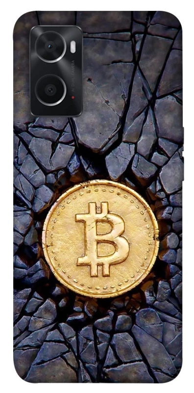 Чохол на Oppo A76 4G Bitcoin cracks фото 1 з 1