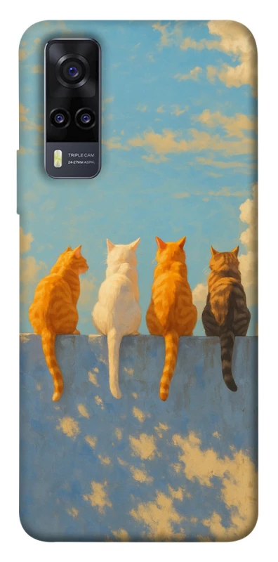 Чохол на Vivo Y31 cats on wall фото 1 з 1