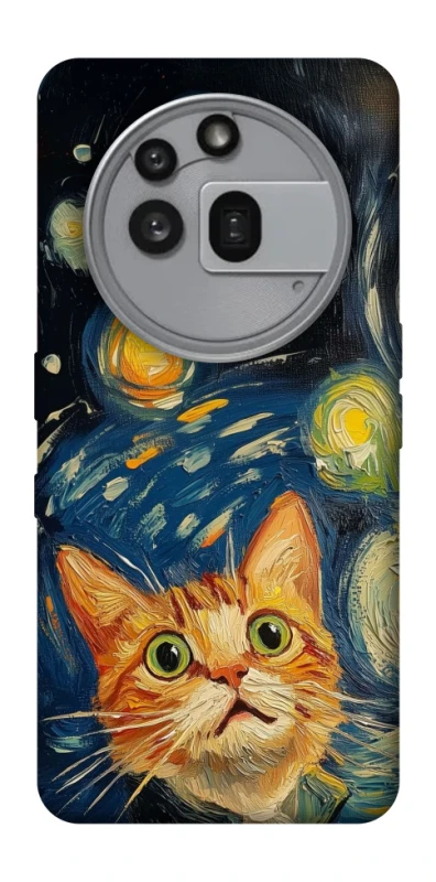 Чехол на Nothing Phone (3a) Pro paint cat фото 1 из 1