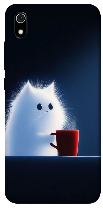 Чехол на Xiaomi Redmi 7A Чехол кот с кофе фото 1 из 1