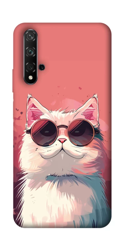 Чохол на Huawei Honor 20 / Nova 5T Сat with glasses фото 1 з 1
