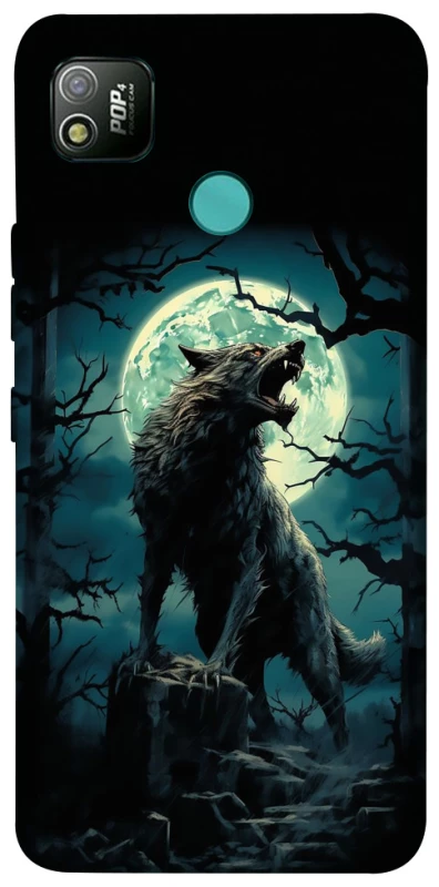 Чохол на TECNO POP 4 Вовк під місяцем фото 1 з 1