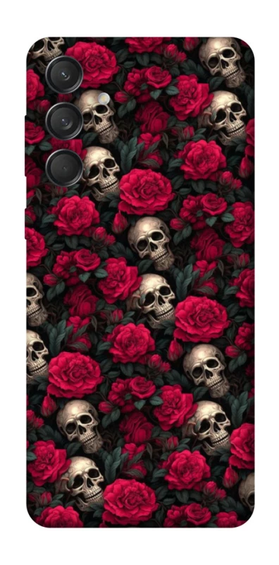 Чехол на Samsung Galaxy M55 Черепа и розы фото 1 из 1