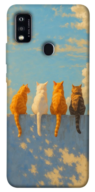 Чохол на ZTE Blade A51 cats on wall фото 1 з 1