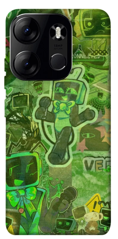 Чохол на Tecno Spark Go 2023 Dandysworld tv green theme фото 1 з 1