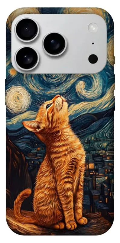 Чехол на Apple iPhone 18 Pro Max van gogh cat фото 1 из 1