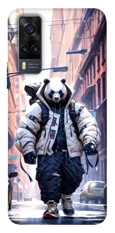 Чехол на Vivo Y31 Панда курьер фото 1 из 1