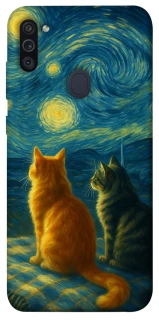 Чехол на Samsung Galaxy M11 Cats under the stars фото 1 Чехол на Samsung Galaxy M11 Cats under the stars фото 1 из 1