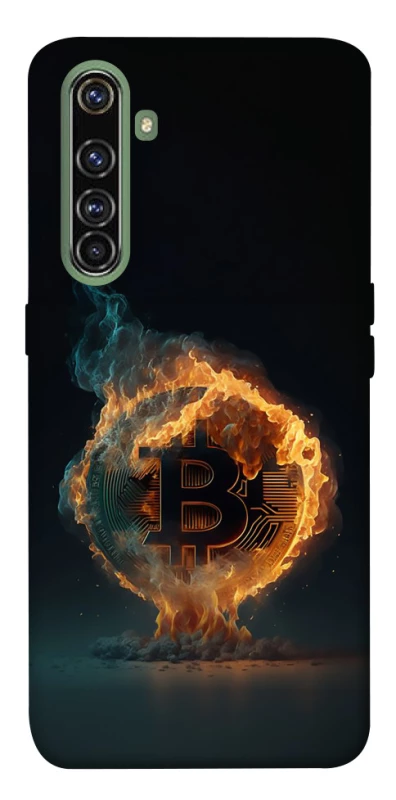 Чехол на Realme X50 Pro Fire Bitcoin фото 1 из 1