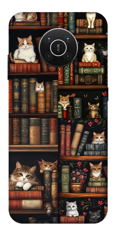 Чехол на Nokia X10 / X20 Cats & Books фото 1 из 1