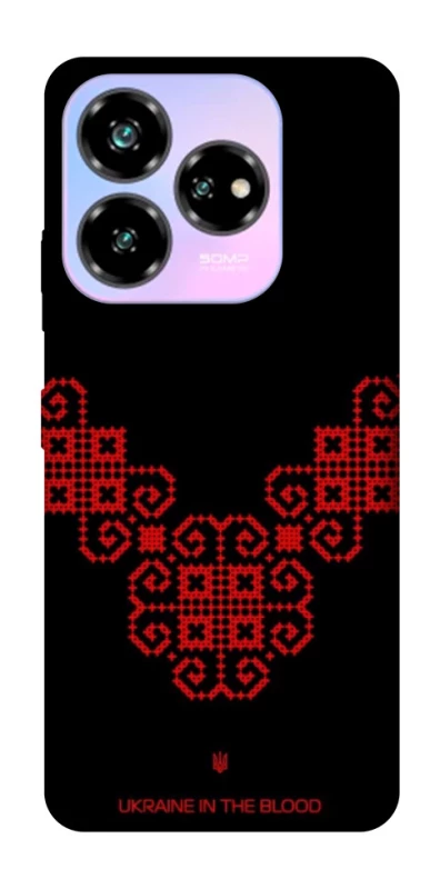 Чохол на ZTE Nubia V60 Desing Чорно-червона вишиванка фото 1 з 1