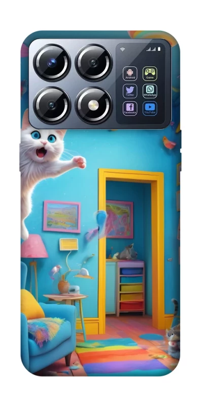 Чохол на Xiaomi POCO X8 Pro crazy cat фото 1 з 1