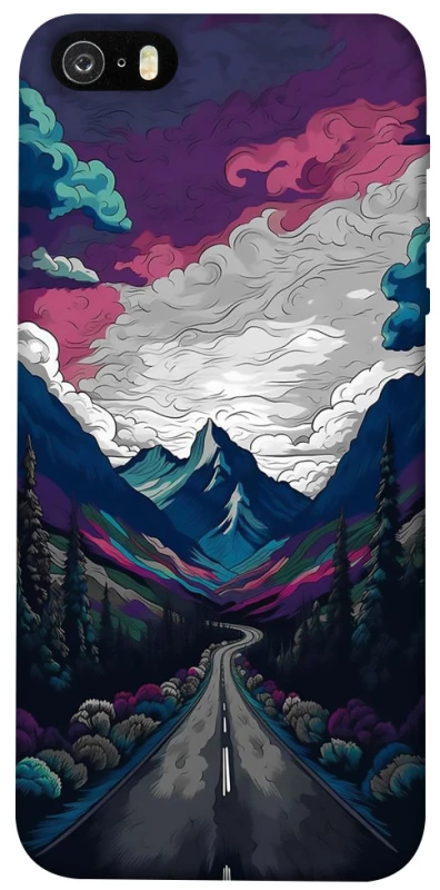 Чехол на Apple iPhone 5/5S/SE Нарисованные горы фото 1 из 1