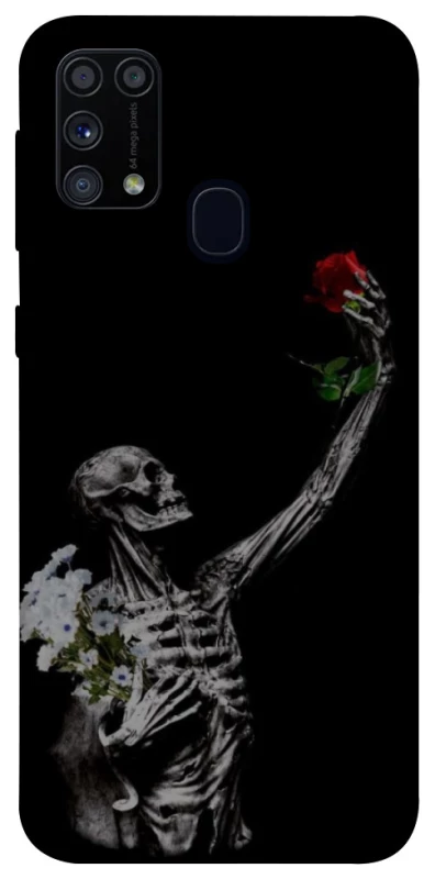 Чехол на Samsung Galaxy M31 Skeleton vs Rose фото 1 из 1