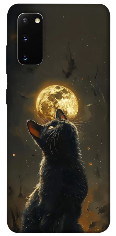 Чохол на Samsung Galaxy S20 Кіт під місяцем v2 фото 1 з 1
