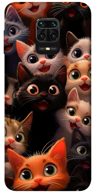 Чохол на Xiaomi Redmi Note 9s / Note 9 Pro / Note 9 Pro Max happy cats фото 1 з 1