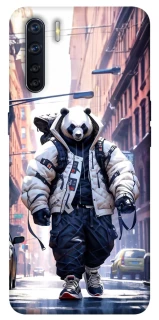 Чехол на Oppo A91 Панда курьер фото 1 из 1