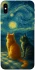 Чохол на Apple iPhone X (5.8") Cats under the stars фото 1 з 1