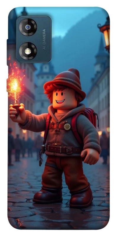 Чохол на Motorola Moto E13 Roblox Fire Logo Blue Flames фото 1 з 1