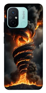 Чехол на Xiaomi Redmi 12C / Poco C55 Огненный торнадо фото 1 из 1