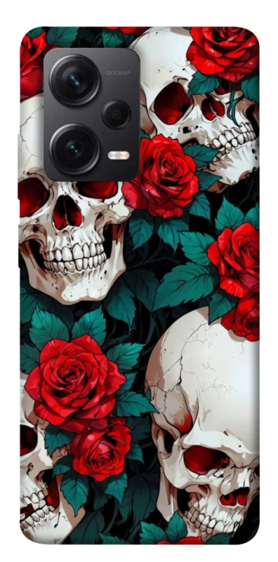 Чохол на Xiaomi Redmi Note 12 Pro 5G skull and rose фото 1 з 1