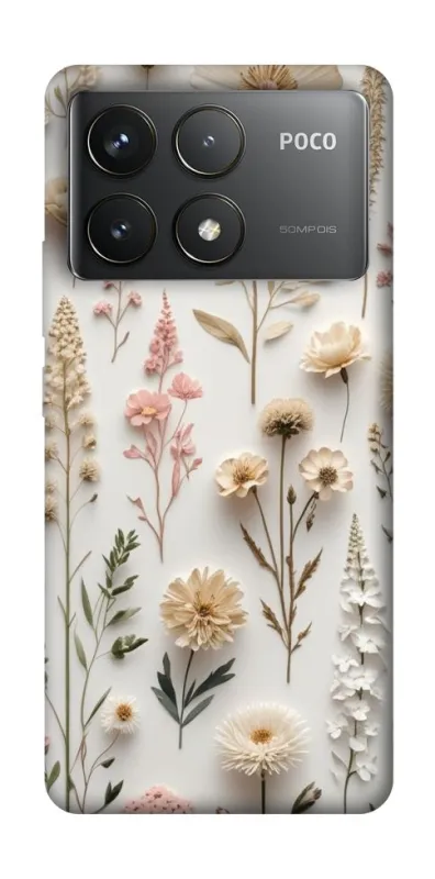 Чехол на Xiaomi Poco F6 Pro Floral design ver.1 фото 1 из 1