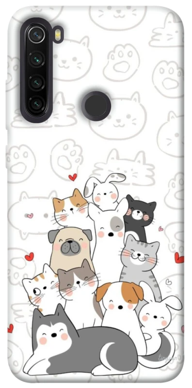 Чехол на Xiaomi Redmi Note 8T Funny Pets фото 1 из 1