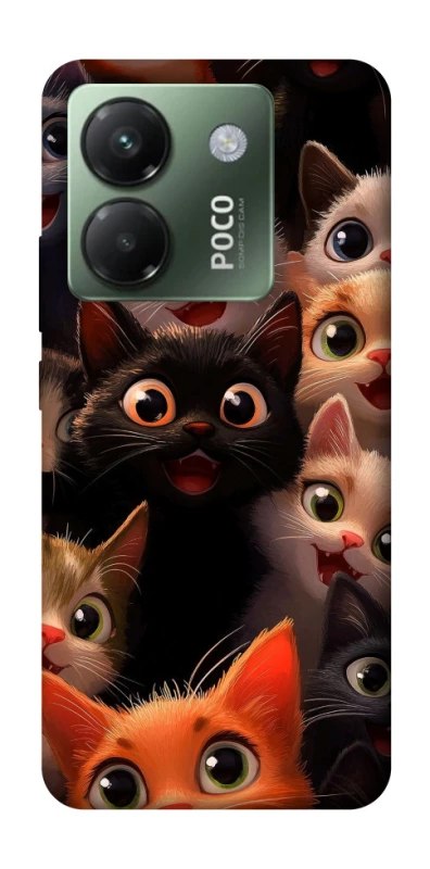Чехол на Xiaomi Poco M7 pro 5G happy cats фото 1 из 1