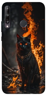 Чехол на Huawei P40 Lite E Огненный кот фото 1 из 1