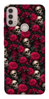 Чохол на Motorola Moto E40 Черепа та рози фото 1 з 1